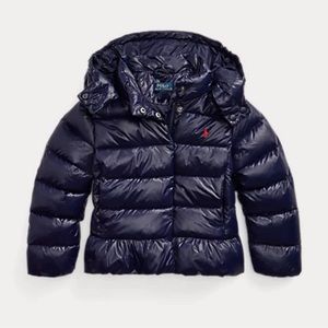 Ralph Lauren Water-Repellent Down Peplum Jacket